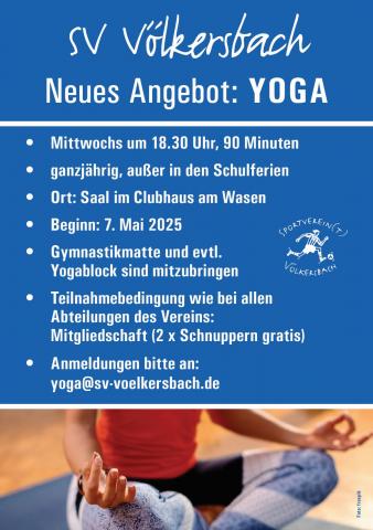 YOGA Kurs - SVV erweitert Angebot